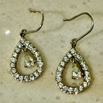 Macy's Macy’s Crystal Orbital Pavé Drop Earrings Photo 0