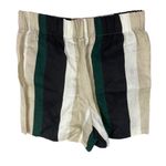 Ann Taylor Womens Shorts Linen Lightweight Striped Pull-On Multicolor High Rise Photo 1