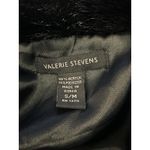 Valerie Stevens Vest Womens Small Medium Black Faux Fur Zip Lined Sleeveless Photo 6