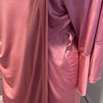 Kennedy Blue  Pink Ruffle Wrap Silky Pink Robe One Size Photo 12