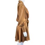 Zimmermann  Brown 100% Silk Mini Wrap Dress Size 0 Photo 1
