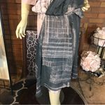 Roaman’s ROAMAN'S PINK & GRAY CHIFFON TOGA WRAP STYLE SHEATH DRESS NWT (34W) Photo 6