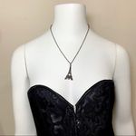 Gunmetal Eiffel Tower France Necklace New Photo 6