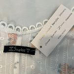 Simplee Apparel NWT Simplee Floral Surplice Neck Dot Belted Lace Trim Layered Hem Schiffy Dress Photo 13