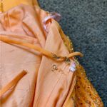 Orange Beaded Maxi Dress Size M Photo 3