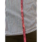 Gap  Blue‎ White Stripe Ruffle V Neck Cottage Shirt Womens Small Peasant Feminine Photo 14