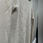 Pink Rose  Cream Knit Sweater With Gold Glitter Photo 3