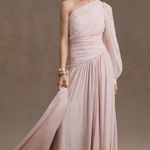 BHLDN Jade Metallic One Shoulder Maxi Dress Photo 0
