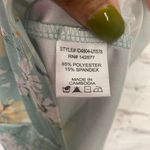 Iris  Teal Green Butter Yellow Floral Cowl Neck Cami Slip Dress Women's Medium Photo 5