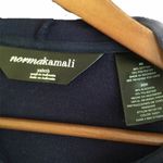 Norma Kamali Navy Blue Raw Hem Zip Hoodie Sweats Jacket Photo 2