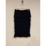 Jean Paul Gaultier Soleil Skirt Womens XL Black Ruffle Tiered Mesh Pencil Sheer Photo 4
