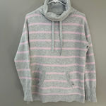Loft  Striped Cowl Neck Pocket Tunic Sweater Small Photo 0