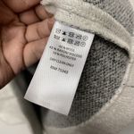 Rachel Zoe Wool Blend Striped Sweater Coat Blazer Jacket Size Sm Cream Gray Snap Photo 5