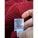 Croft & Barrow  Women Red Cable-Knit Sweater Turtleneck Size Large Winter Office‎ Photo 8