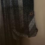 Peter Nygard Nygard blouse. Blue whites black‎ striped. 2/3 sleeve blouse eves. Size XS Photo 4