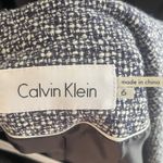 Calvin Klein Jacket Womens Size 6 Black White Tweed Bouclé Single-Breasted Lapel Photo 3