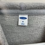 Old Navy women's gray French terry cinched half zip hooded sweatshirt cropped M Photo 3