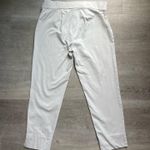 Eileen Fisher Organic Cotton Spandex Chino Cropped White Pants Size M Stretch Photo 6