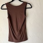 Sylvie & Mado Tank Top Y2k Small Brown Tuscan‎ Rhinestone Ribbed Going Out Photo 7