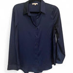 Skies Are Blue Anthropologie  silky button down up blouse S Photo 0