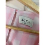 Aura  Pink Plaid‎ Bell Sleeve Shift Dress Size Medium Photo 2