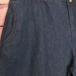 Poetry  WIDE LEG CROPPED DENIM STYLE NAVY LINEN PANTS 14 NEW WITH TAGS Photo 2