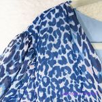 Eliza J Eliza J Leopard Print Faux Wrap Dress in Blue Lyst plus size 20W Photo 7