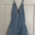 Women's Light Blue Denim Romper Size L Photo 1