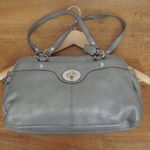 Coach F16529 Penelope Turnlock Silver Leather Satchel Photo 2