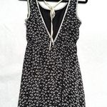 Rosebud x Francesca’s Cat Print Layered Drawstring Waist Mini Dress Size Medium Photo 2