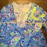 Lilly Pulitzer  Lyndsea Tunic In Blue Peri Patterned Women's Top Size Large Photo 2