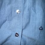 Vintage chambray heart floral embroidered button down top picnic cottagecore Blue Size XL Photo 3