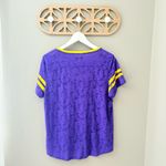 NFL Team Apparel Minnesota Vikings Tee Shirt Purple/Yellow Sz Large Photo 5