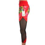 Reflex De Janeiro NWT Multicolor Tropical Mesh Stretch Pull On Crop Legging XS Photo 1