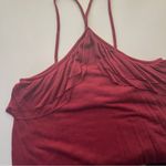 Sun & Shadow Nordstrom  Ruffle Tank Top Red Cordovan Small NEW Photo 3