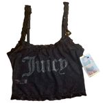 Juicy Couture Rhinestone Logo Lace Sexy Intimates Feminine Cami Top,JC1009|Sz:M Photo 0