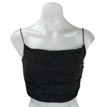 Princess Polly Black Sleeveless Glitter Sparkly Cowl Neck Cami Crop Top Size 2 Photo 0