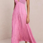 ALC Frank A.L.C. Pink Backless Pleated Dress 2 Photo 0