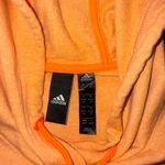 Adidas  Orange Cropped Hoodie with Raw Hem Size Medium Photo 3
