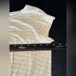 Loft Yellow and White Relaxed Tie Front T-Shirt Photo 9