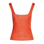 Vince Wide Rib Square Neck Tank Top Size Large Burnt Orchid Photo 9