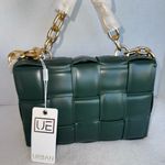 Urban Expression New Urban Expressions Dark Hunter Green Woven Shoulder Women’s Bag Purse-NWT Photo 0