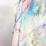 BCBGMAXAZRIA  Womens M/L Dove Watercolor Floral‎ Kimono Sleeve Tunic Top Coverup Photo 4