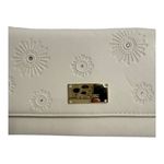 Swavorski Swarovski Crystal Studded Vegan Leather Travel Wallet Wristlet Beige Photo 1