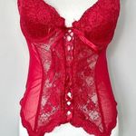 Delicates Vintage red Corset Bustier Photo 0