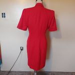 American Vintage Atrium Collection Size 10 Vintage Red Elegant Professional Retro Suit Dress Photo 7