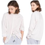 Max Mara Light Pink Edmea Button Down Blouse Medium Striped Mandarin Collar NEW Photo 1