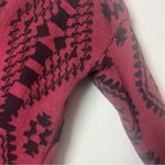 FATE. burgundy and black Aztec print long sleeve open front cardigan size small Photo 11
