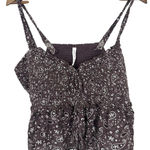 American Eagle Outfitters Smocked Paisley Print Crop Tank Top Women XL Festival Photo 0