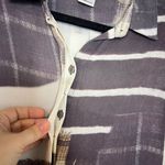 John Mark  Artsy Tunic Womens Size M Viscose Long Sleeve‎ Patchwork Full Button Photo 5